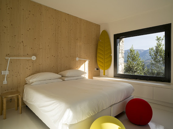 Bedroom with panoramic window